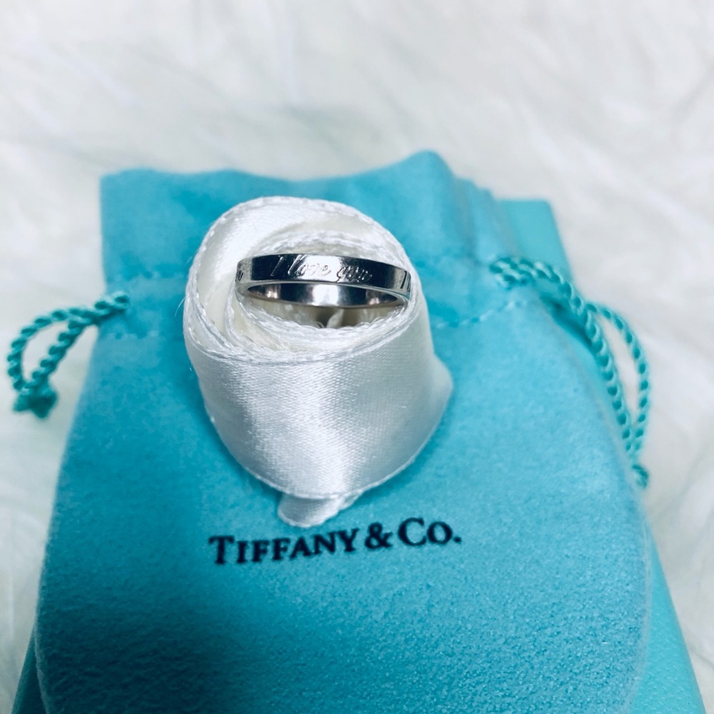 ‼️sold‼️Tiffany & Co “I love you” Note Ring 4.5
